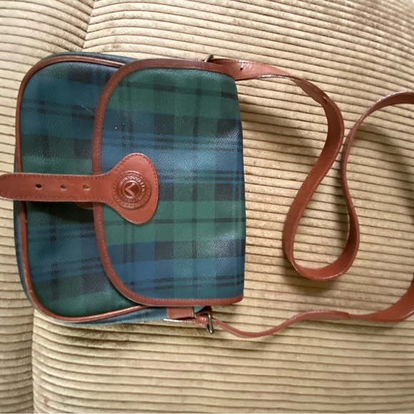 Frances Valentine Handbags - Valentine Blue and Brown Crossbody Bag genuine leather